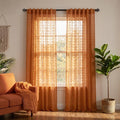 KOUFALL Fall Sheer Curtains 96 Inch Long 2 Panel Set, Autumn Decor by KOUFALL