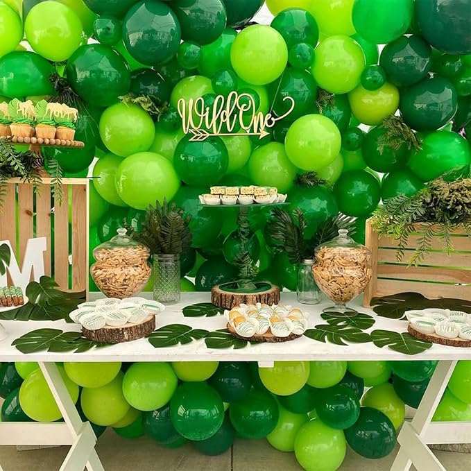 Green Balloons Different Shades Dark Emerald Hunter Forest Lime Metallic Green - Image 7