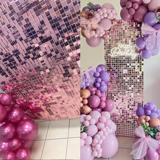 4x6 FT Pink Shimmer Wall Backdrop, Glitter Bling Photo Backdrop - Image 5