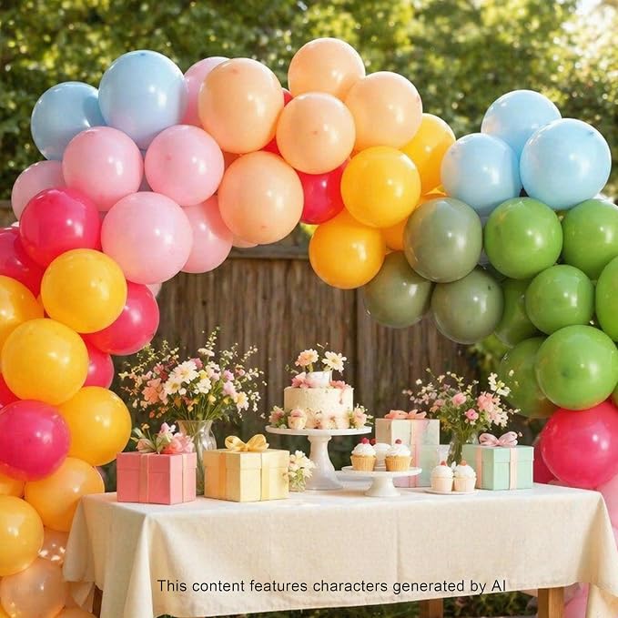Colorful Rainbow Balloon Arch Garland Kit - Image 3