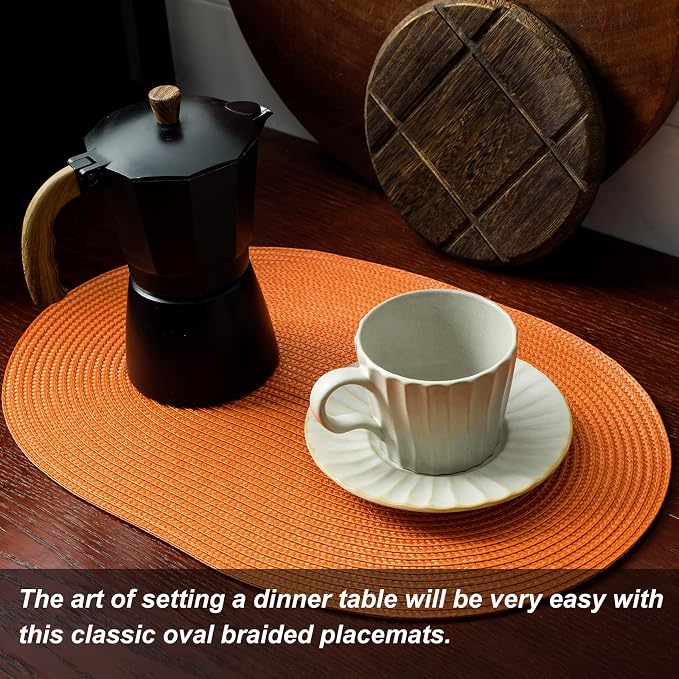 AHHFSMEI Placemats Set of 4 for Dining Table Washable Woven Non-Slip 18x12 - Image 5
