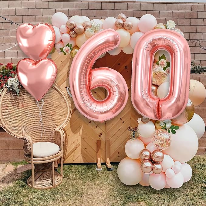 Rose Gold 11th Birthday Decorations, 40 inch Large 11 Balloon Numbers - Image 7