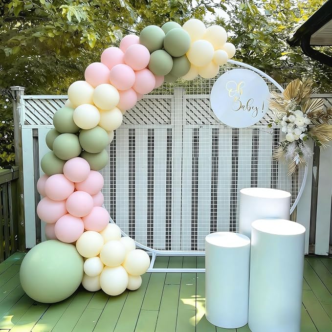 50pcs Sage Green Balloons 12 Inch, Matte Olive Eucalyptus Green Latex Balloon - Image 5