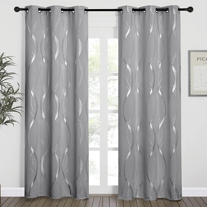 NICETOWN Blackout Curtains 84 inches Long, Microfiber Noise Reducing Thermal - Image 2