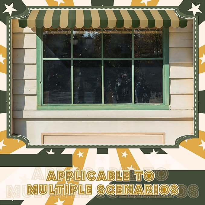 Boao 4 Pack Awning Decoration 3D Stripe Cardboard Farmers Market Awning Wall - Image 6