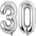 Silver 30 Number Balloons Big Giant Jumbo Large Number 30 Foil Mylar Balloons by COLORFULELVES
