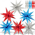 72 PCS Star Foil Balloons, 26 Inch Large Explosion Red White and Blue Star by GCTWFYK