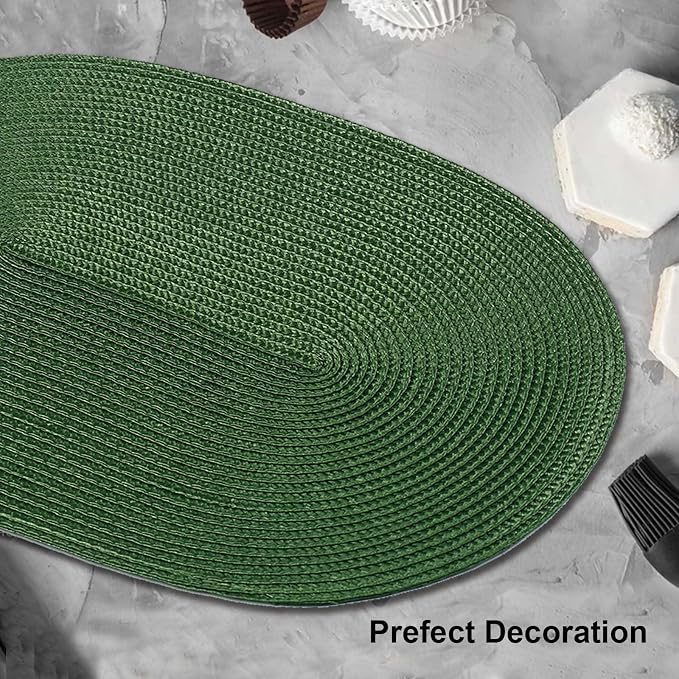 AHHFSMEI Placemats Set of 6 for Dining Table Washable Woven Non-Slip 18x12 - Image 4