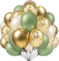 Firomi Metallic Chrome Gold and Sage Begie Balloons Set 12-inch 70 Pack | Sage by Firomi