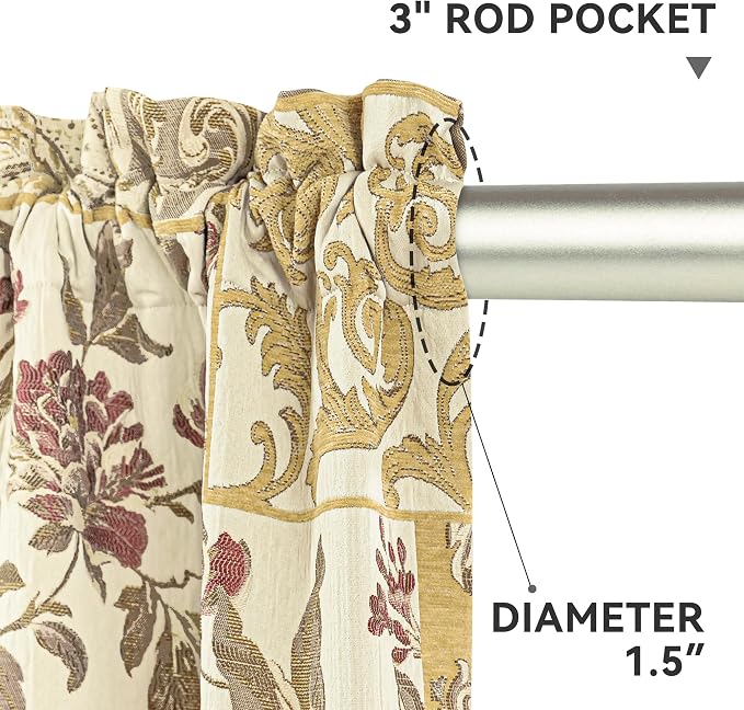 Loom and Mill Damask Patchwork Curtains - Image 4