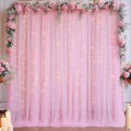 10x10ft Pink Tulle Backdrop Curtain by Partisky