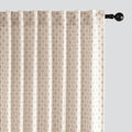 MIULEE Patterned Farmhouse Linen Curtains, Back Tab by MIULEE
