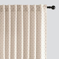MIULEE Patterned Farmhouse Linen Curtains, Back Tab by MIULEE
