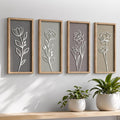 Tide and Tales 3d Framed Wall Art, Floral Boho Wall Decor | 7" x 16", by TideandTales