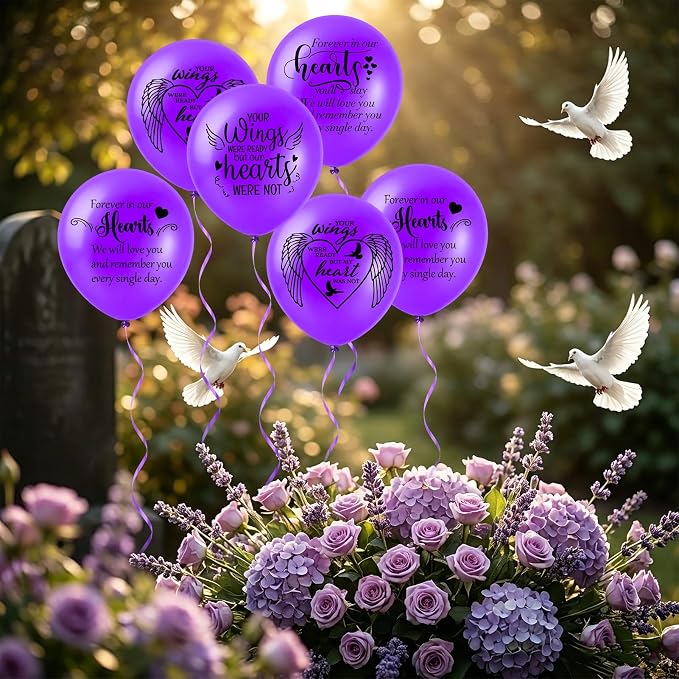60 Pcs Memorial Balloons 12 Inch Latex Balloons - Image 5