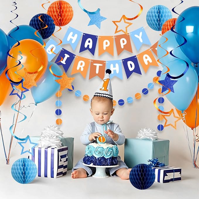 Rouceyxin Birthday Decorations for Men, Happy Birthday Banner - Image 4