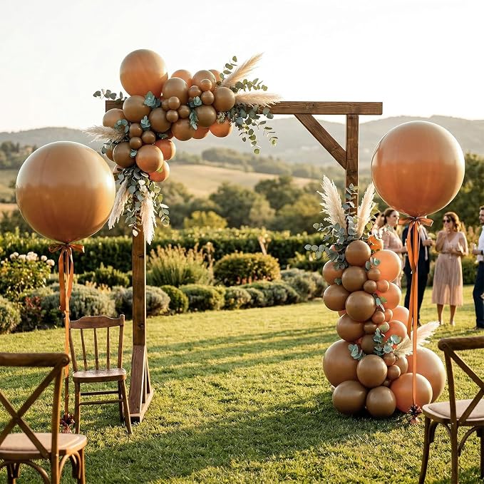 40 Pcs Light Brown Balloons 12 Inch, Boho Neutral Tan Coffee Latex Balloon | - Image 5