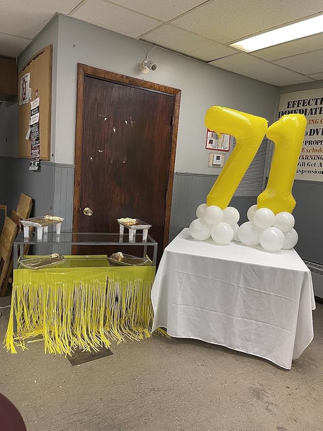 6 Balloon Number 40 Inch for Yellow Birthday Party Decorations | Mix & Match - Image 4