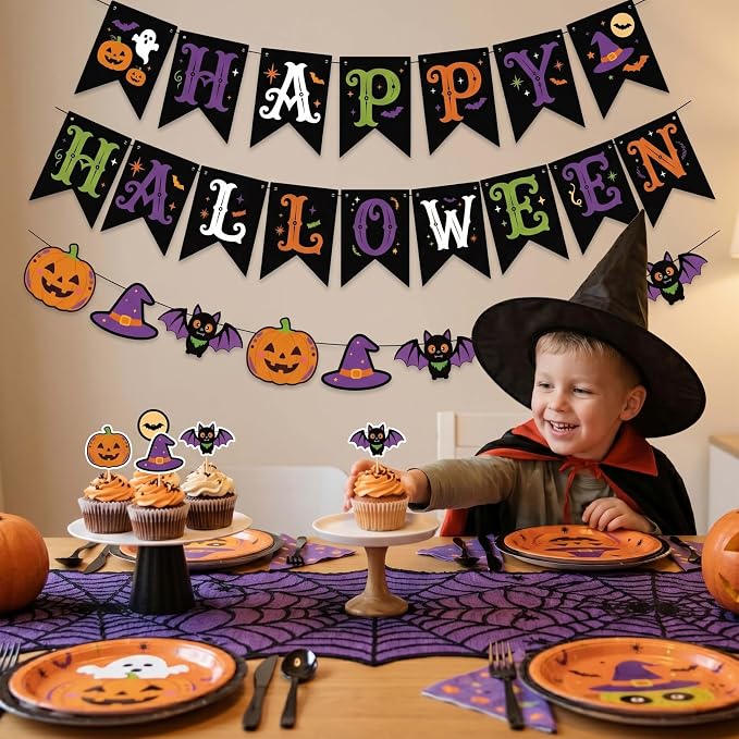 Halloween Banner Spooky Horror Bunting Garland Party Decorations - Image 7