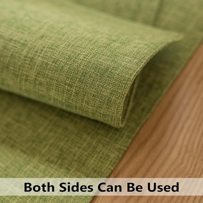 Demetex Placemats Set of 6 Green Decorative Table Mats Modern Linen Placemats - Image 5