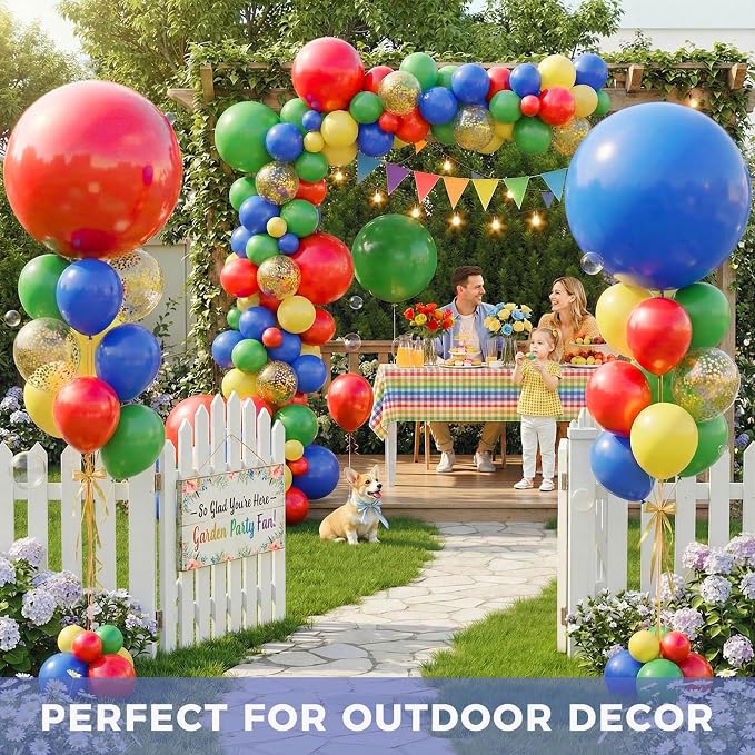 LovesTown 12 PCS Assorted Rainbow Large Balloons, 36 Inch Latex Colors | Giant - Image 3