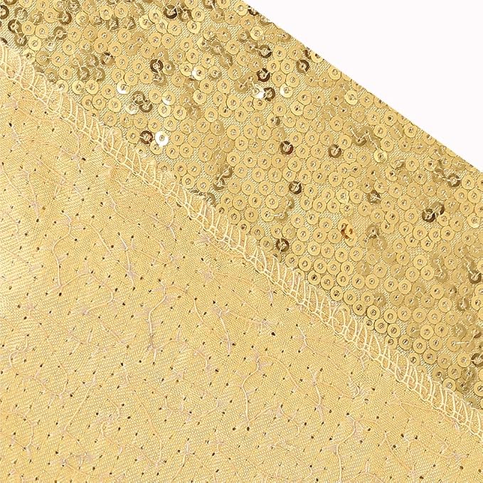 SquarePie 5x7ft Gold Sequin Backdrop, High Density Non-Transparent Glitter - Image 9