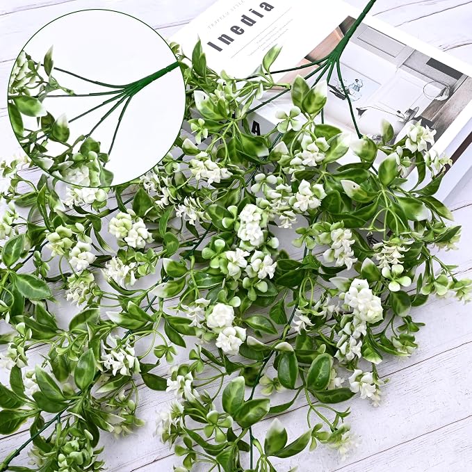8Pcs Fake Hanging Plants, Faux Ivy Fake Vines Greenery | UV Resistant Faux - Image 2