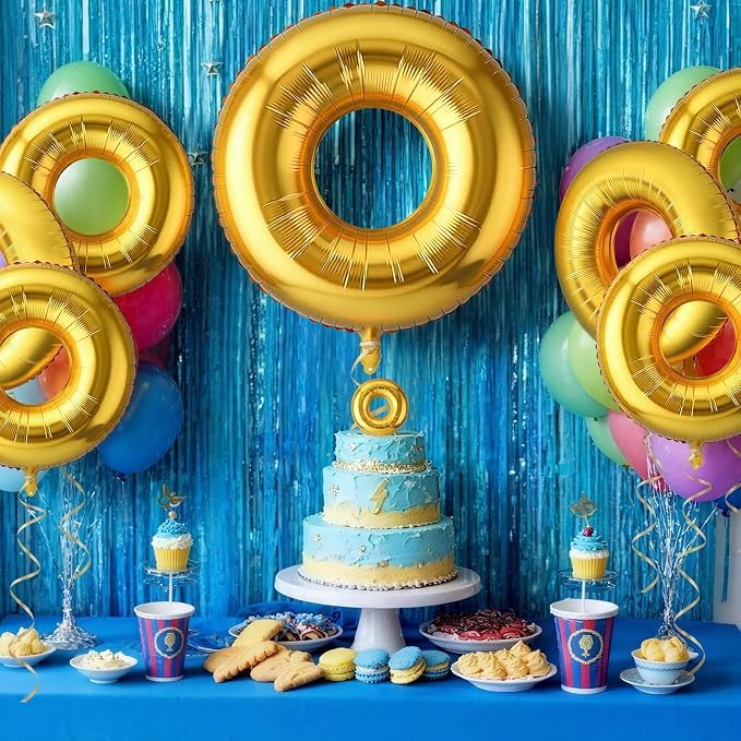 Cartoon Hedgehog Balloon 6pcs Gold Ring Birthday Party Balloon - Image 4