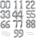 TONIFUL 20 Pcs Number Balloon 2 Set 16 Inch Silver 0-9 Numbers Balloons | Small by TONIFUL