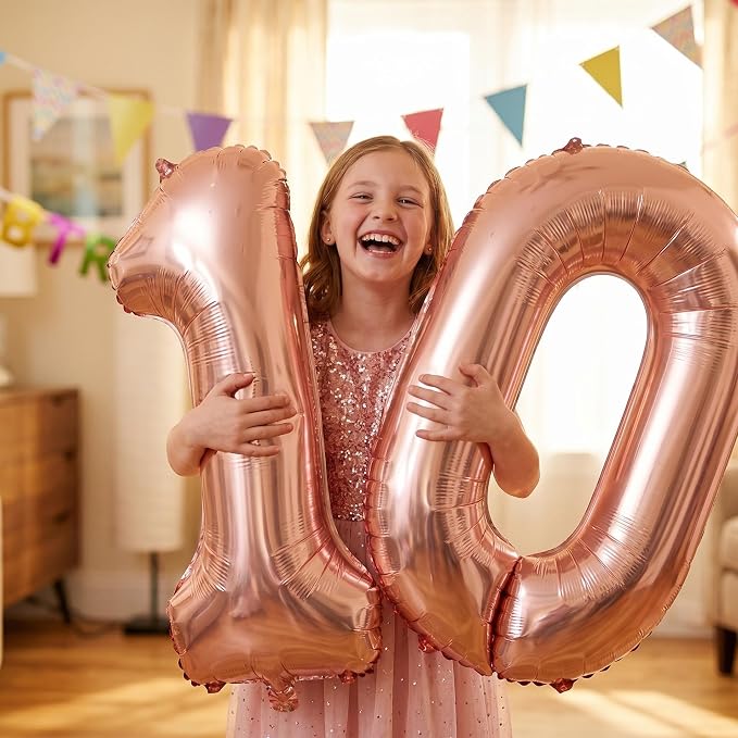 Number 10 Balloon Foil Mylar Balloons - Image 2