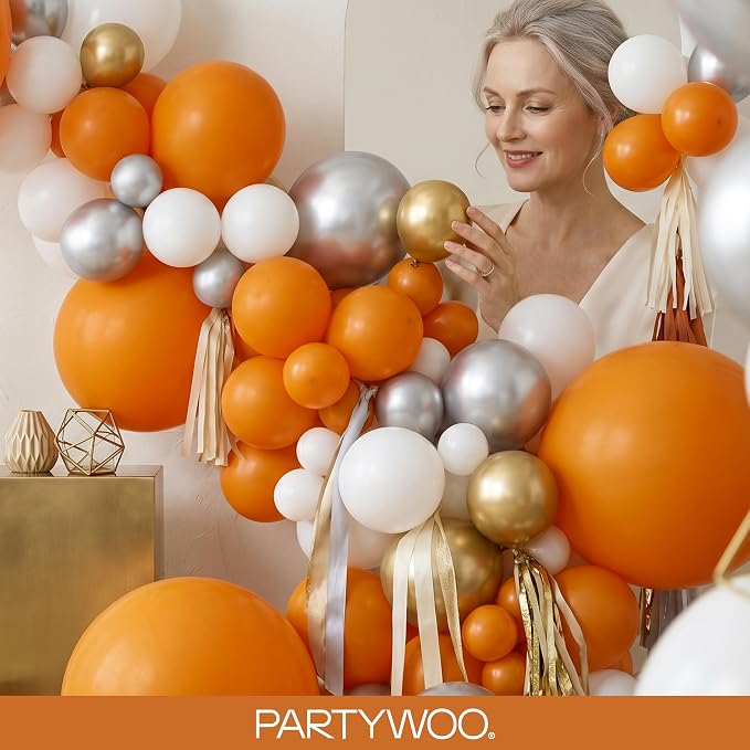 PartyWoo Burnt Orange Balloons 140pcs Different Sizes of 18 12 10 5 Inch - Image 9