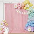 PartyDelight Pink Sequin Backdrop 6x6ft Sparkly Photo Curtain | 4 Inch Rod by PartyDelight