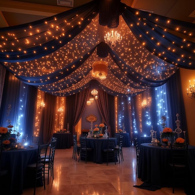 6 Panels Black Ceiling Curtains - Image 4
