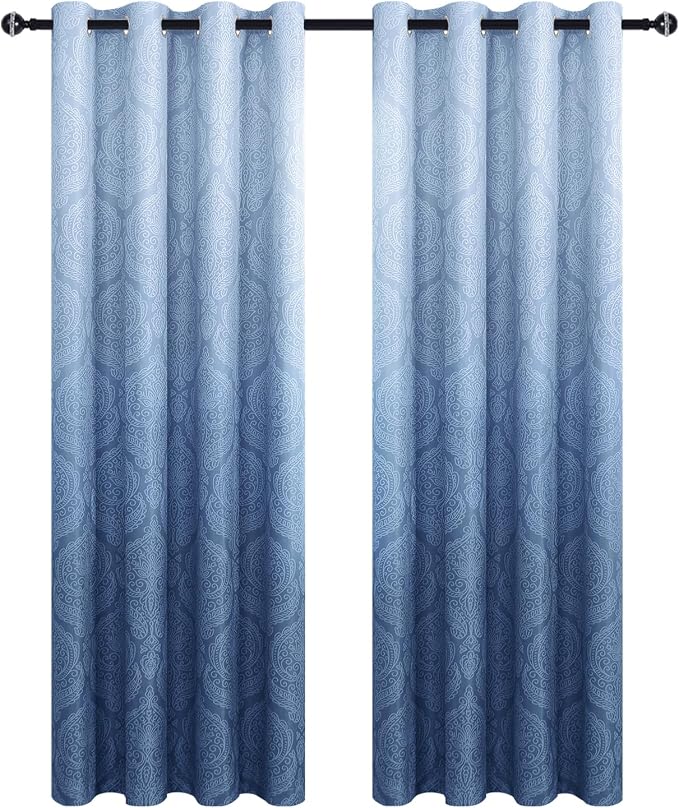 DWCN Navy Blue Room Darkening Blackout Curtains - Image 8