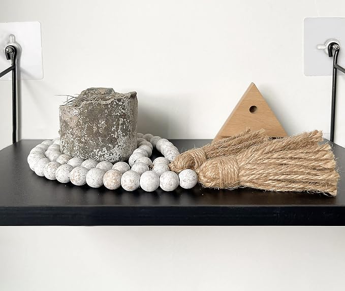 Meplait 39in Wood Bead Garland, Farmhouse Beads - Image 4