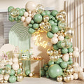 Sage Green Gold Balloons Arch Kit by LANGASQUE