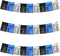 BEISHIDA Black Blue Silver Fringe Garland Banner Wall Tinsel Foil Streamers | by Beishida