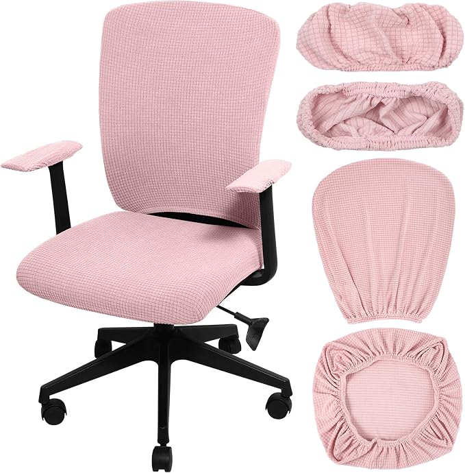 4 Pcs Office Chair Covers Set Computer Universal Protective Stretchable Chair by Tallew