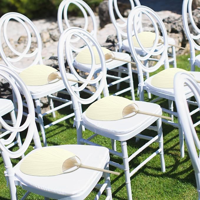 Geelin 50 Pcs Wedding Hand Fans - Image 5