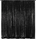Poise3EHome 8FT x 8FT Black Sequin Backdrop Curtain Photography by Poise3EHome