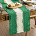 Artoid Mode Emerald Green Farmhouse Woven Table Runner 12x48 Inch | Holiday by ArtoidMode