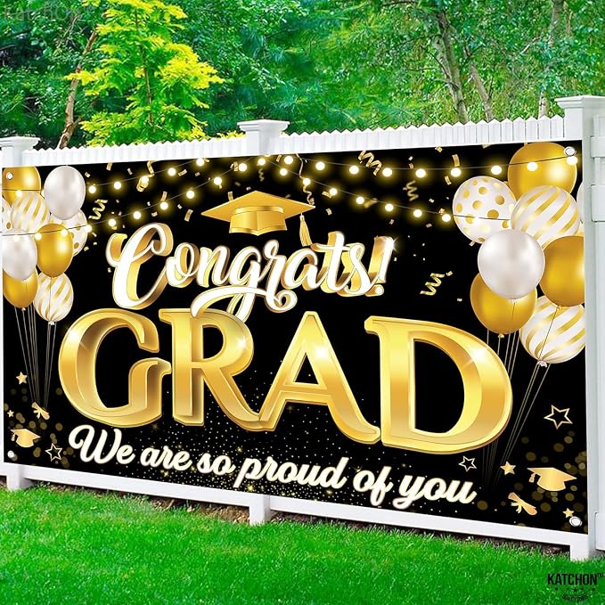 KatchOn Congrats Grad Banner 72x44 Inch | Congrats Grad We are So Proud of You - Image 2