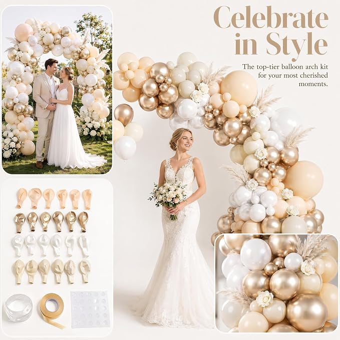 KARLURE Champagne Balloon Arch Kit Garland - Image 4