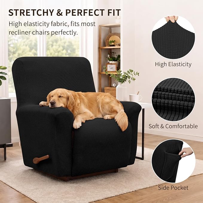 Recliner Chair Covers, 1-Piece Lazy Boy Recliner Covers, Furniture Protector & - Image 2