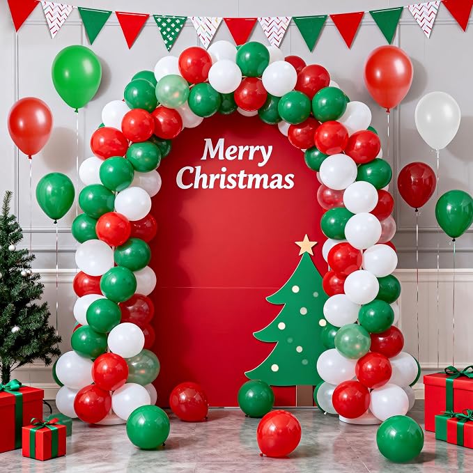 Red White Green Latex Christmas Balloons 45ct 12in | Latex, classic Christmas - Image 7