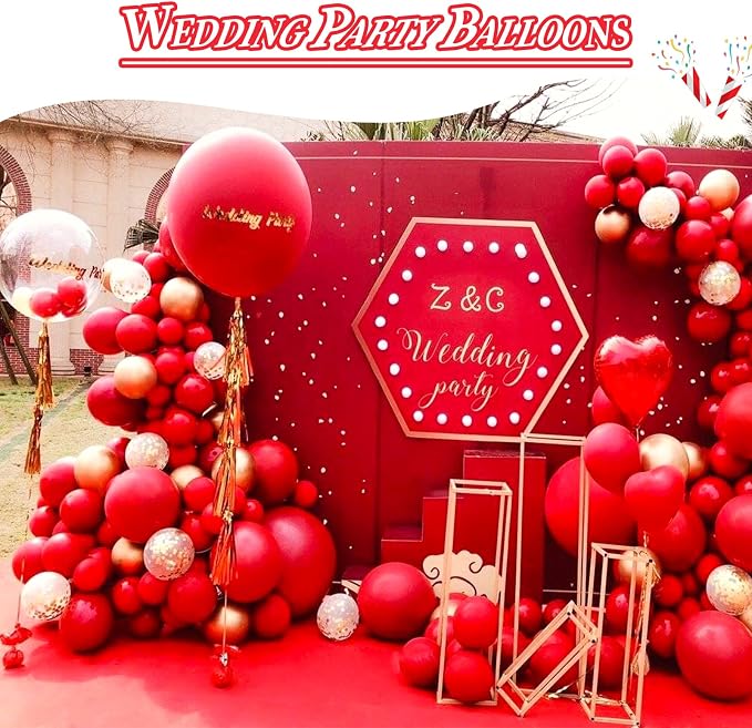 Red Balloon Arch Kit 111Pcs 18 12 5 Inch Different Sizes Latex Balloons Garland - Image 7