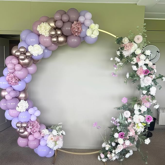 Dusty Purple Balloons Garland Arch Kit, Lilac Retro Pink Sand White Balloon - Image 8