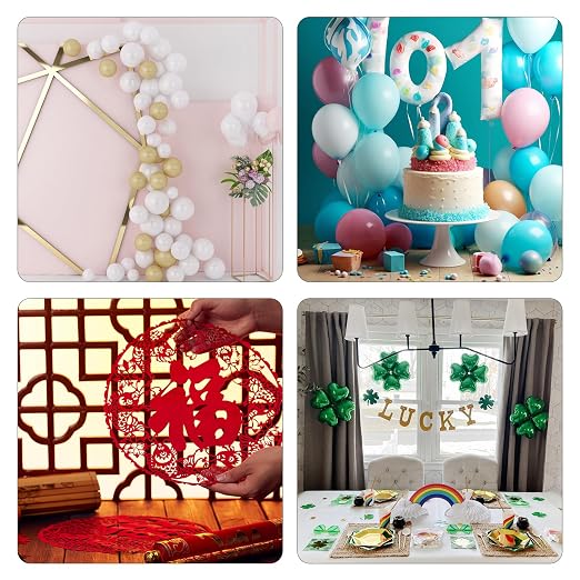 LMJIA 100PC White Balloon Adhesive Dots - Image 3