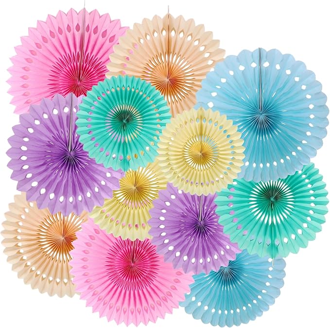 ZOOYOO Hanging Paper Fans Party Decorations, Ceiling Decor by ZOOYOO