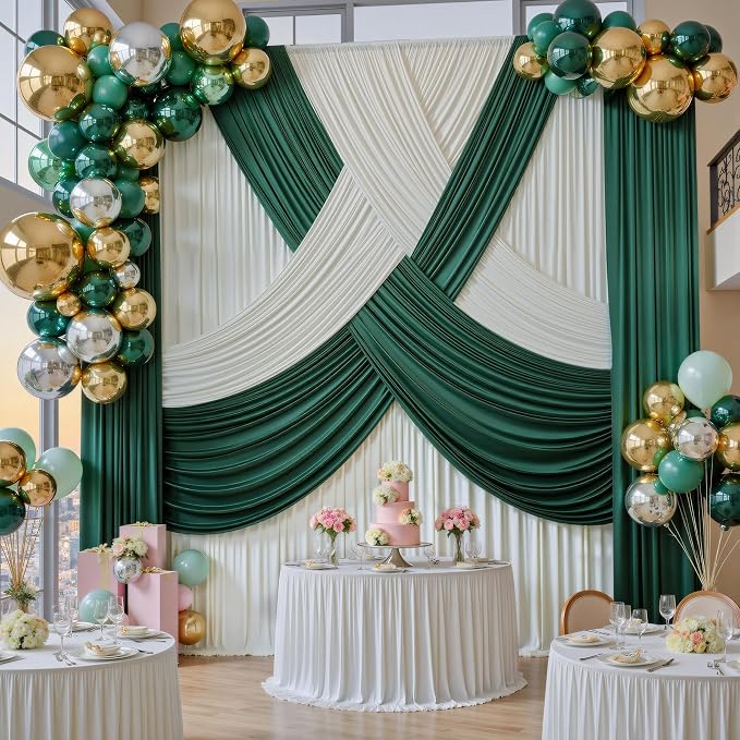 30ftx15ft Ivory Backdrop Curtains - Image 5